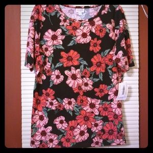LulaRoe Gigi top Floral NWT XL